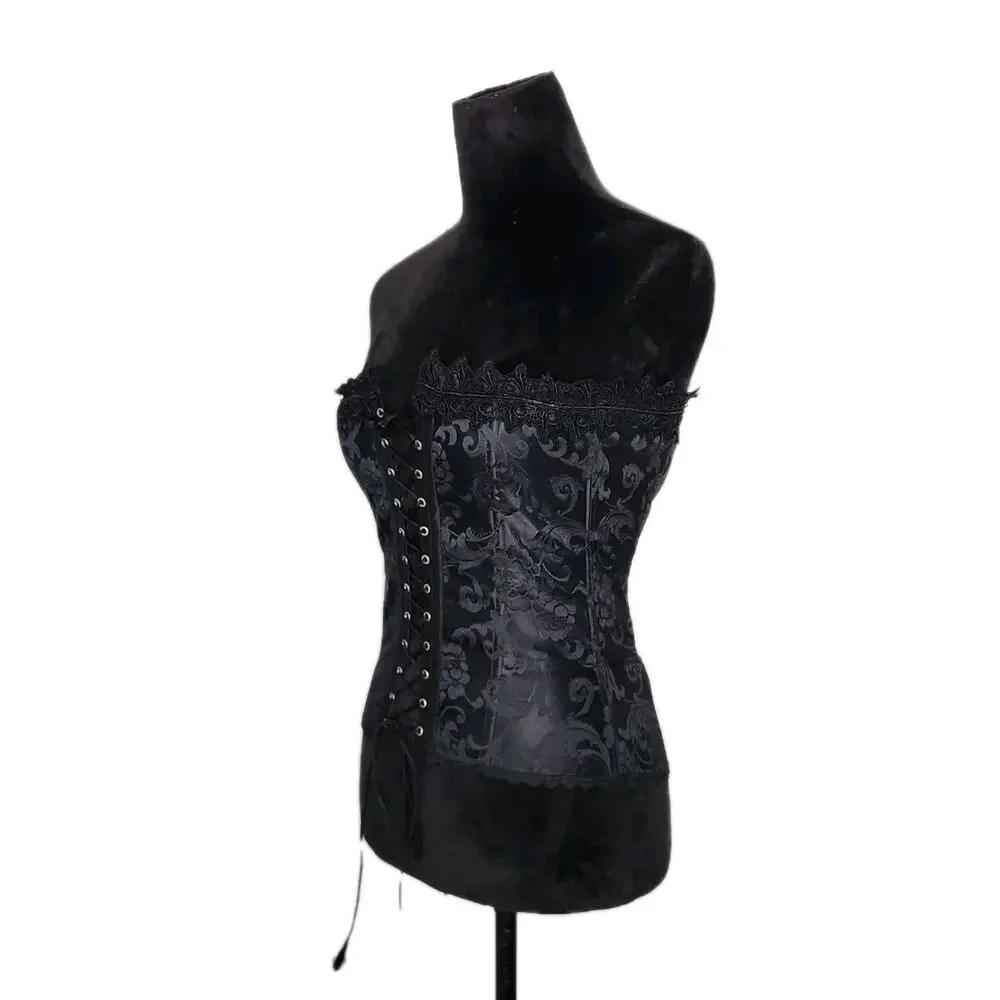 Vintage Frederick's of Hollywood Womens Lace Up Corset 90s Sexy Women's Size 36 - Picture 2 of 7